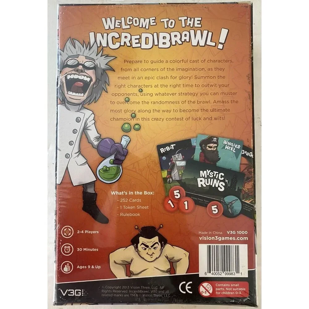 Incredibrawl Chaotic Casual Card Game V3G Vision Three 2013  Sealed Board Game